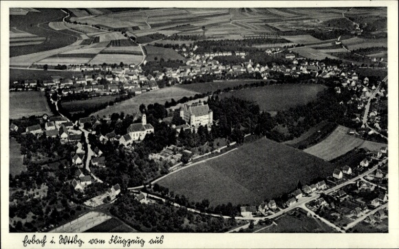 Postcard Erbach an der Donau Württemberg, aerial photograph