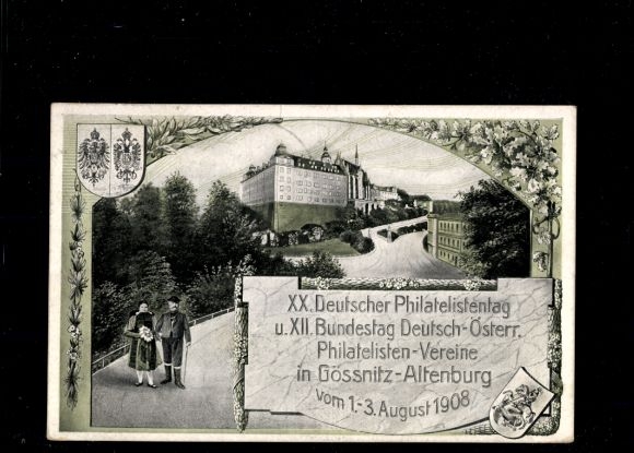Postwaardestuk Ak PP 27 C98 014, 20e Duitse Filatelistendag 1908