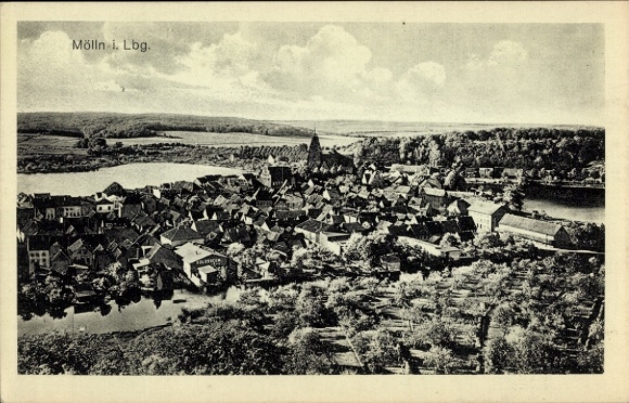 Postcard Mölln in the Duchy of Lauenburg, general view
