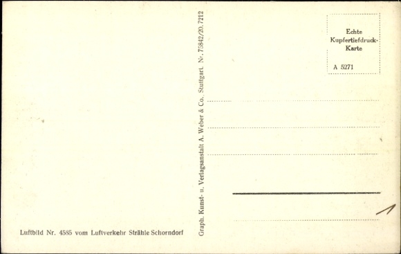 Postcard Donaueschingen in the Black Forest, aerial photograph