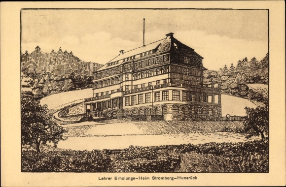 Artist PC Stromberg in the Hunsrück, view of the teacher&#39;s convalescent home