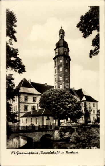 Ak Reinharz Bad Schmiedeberg in der Dübener Heide, V-Genesungsheim Freundschaft, Turm, Gebäude, N