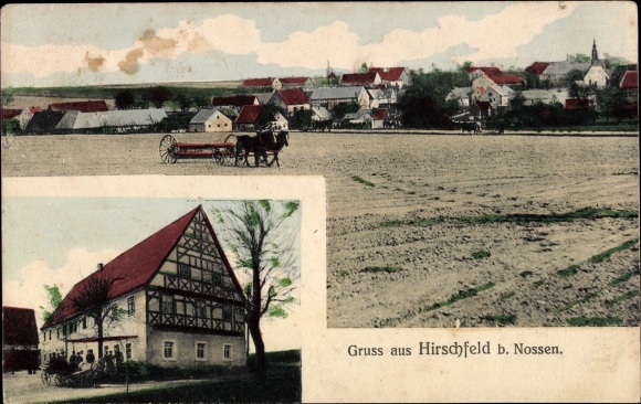PC Hirschfeld in Sachsen, general view, field, farmstead