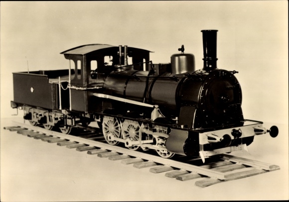 Postcard Dresden Altfranken, steam locomotive, Prussian State Railway, type designation G3 Cn 2