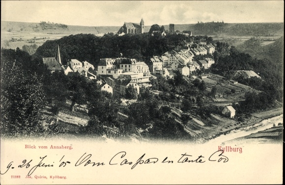 Ak Kyllburg in der Eifel Rheinland Pfalz, Blick vom Annaberg