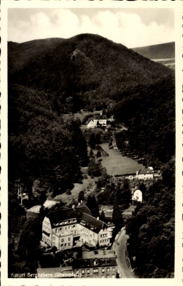 Postcard Bad Bergzabern Rheinpfalz, aerial photograph