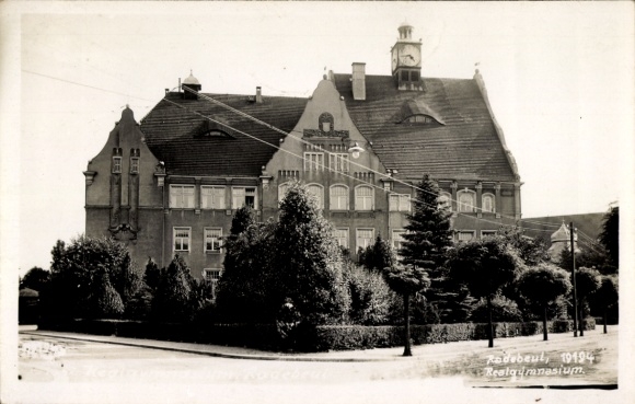 Foto Ak Radebeul Sachsen, Realgymnasium