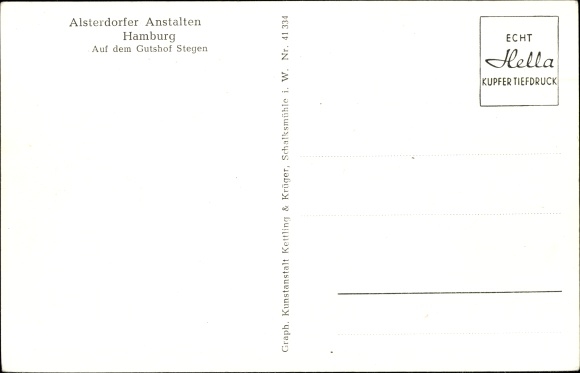 Postcard Bargfeld-Stegen district of Stormarn, Gutshof Stegen, Alsterdorfer Anstalten, Steger Allee 1