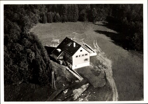 Postcard Schopfloch Lenningen in Württemberg, aerial photograph, Harpprecht House