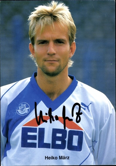 Autograph card footballer Heiko March, FC Hansa Rostock