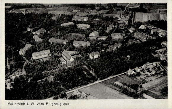 Postcard Gütersloh in Westphalia, aerial photograph