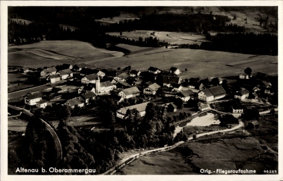 Ak Altenau Saulgrub in Oberbayern, Fliegeraufnahme
