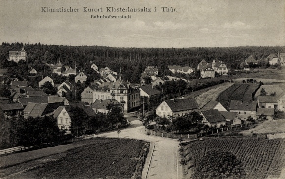 Ak Bad Klosterlausnitz in Thüringen, Klimatischer Kurort Klosterlausnitz, Bahnhofsvorstadt, lands