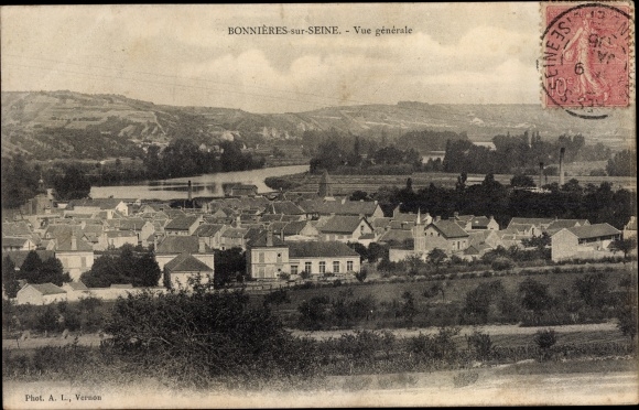 Postcard Bonnieres sur Seine Yvelines, General view