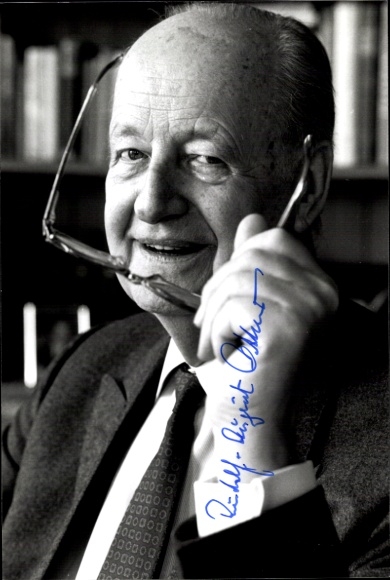 KP przedsiębiorca Rudolf-August Oetker, portret, autograf