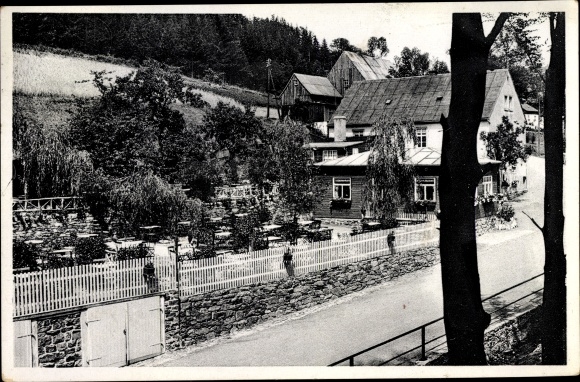 Postcard Großrückerswalde in the Ore Mountains, Schindelbachmühle