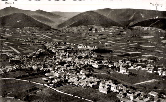 Postcard Alsterweiler Maikammer in the Palatinate, aerial photograph