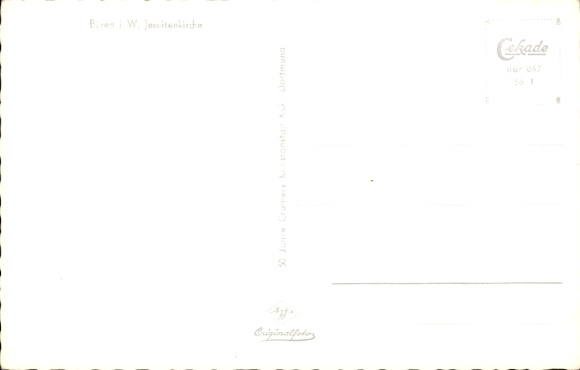 Postcard Büren in Westphalia, Jesuit Church, Interior