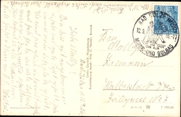 Postcard Bad Sülze in Mecklenburg, Kurhaus, side view