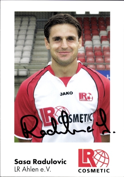Autogrammkarte Fußballer Sasa Radulovic, Rot Weiss Ahlen, Autogramm