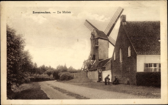 Postcard Zeveneecken Zeveneken Lochristi Ostflandern, De Molen