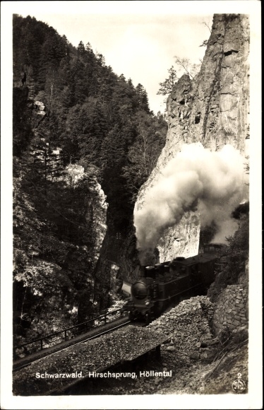 PC Buchenbach in the Black Forest, Hirschsprung in Höllental, railway, steam locomotive