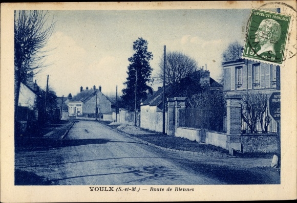 Ak Voulx Seine et Marne, Route de Blennes