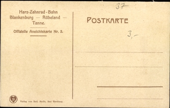 Postcard Blankenburg am Harz, Braune Sumpf station and Bielstein tunnel, Harz rack railway