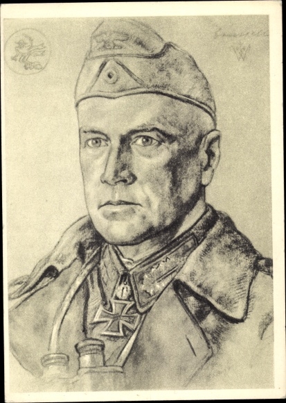 Artist PC Willrich, Wolfgang, Lieutenant General Crüwell, Wehrmacht Panzer Division, WWII