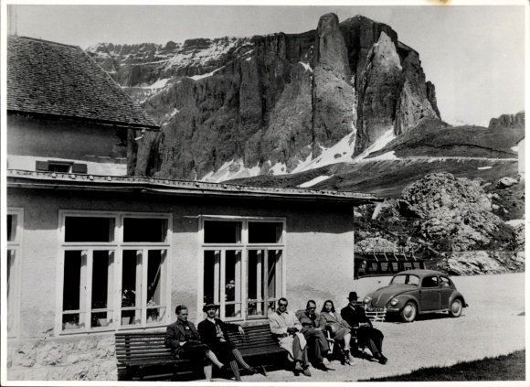 Photo Passo Sella Sellajoch South Tyrol, guesthouse, actor Rudolf Lenz, Stark Gstettenbauer
