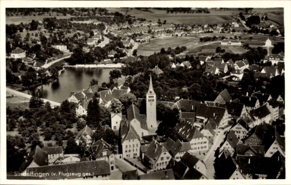 Ak Sindelfingen in Württemberg, luchtfoto