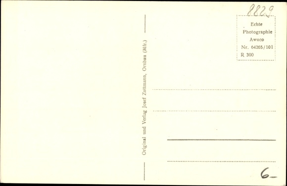 Postcard Ornbau in Middle Franconia, village, bridge, church