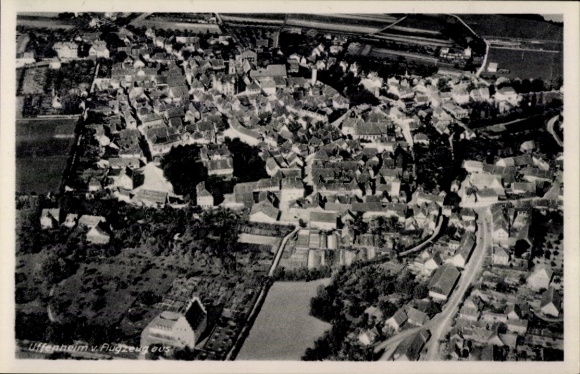 Postcard Uffenheim in Middle Franconia, aerial photograph