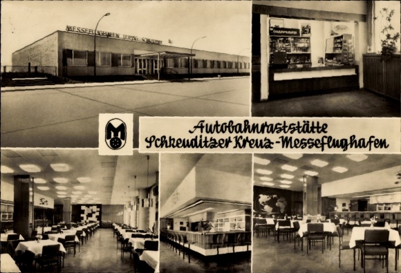 Ak Kursdorf Schkeuditz in Sachsen, Autobahnraststätte, Schkeuditzer Kreuz, Messeflughafen, Intershop