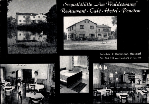 Postcard Hoisdorf in Schleswig-Holstein, Seegaststätte Am Waldessaum