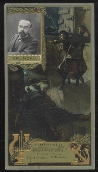 Merchant picture advertising card Lefevre-Utile Lu Art Nouveau, Alfred Bruneau