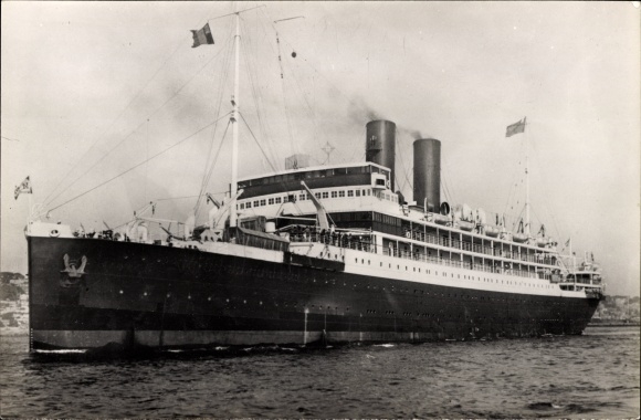 Ak Paquebot Paul Lecat, stoomschip, Messageries Maritimes