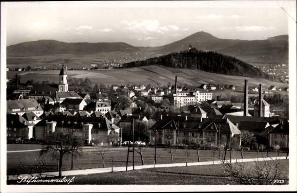 Postcard Seifhennersdorf in Sachsen, total view of the village