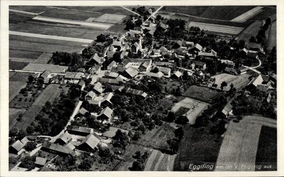 Postcard Egglfing am Inn Bad Füssing Lower Bavaria, aerial photograph