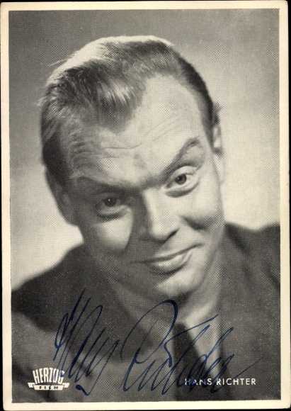 Ak Schauspieler Hans Richter, Portrait, Autogramm
