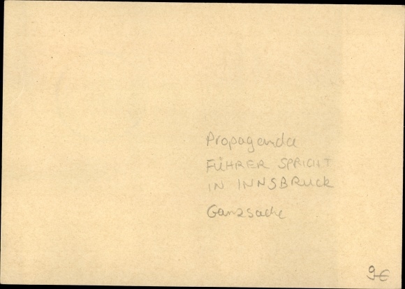 KP pocztowa Austria, znaczek Innsbruck, przemawia lider, 5 kwietnia 1938 r.