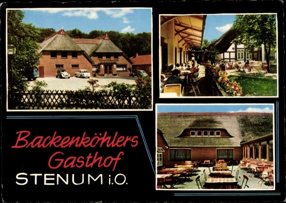 Postcard Stenum Ganderkesee Lower Saxony, Backenkoehlers Gasthof