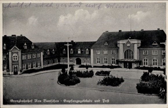 PC Zbąszynek Neu Bentschen East Brandenburg, border station, reception building and post office