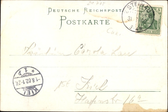 Postcard Steinau Lower Saxony, inn and trade