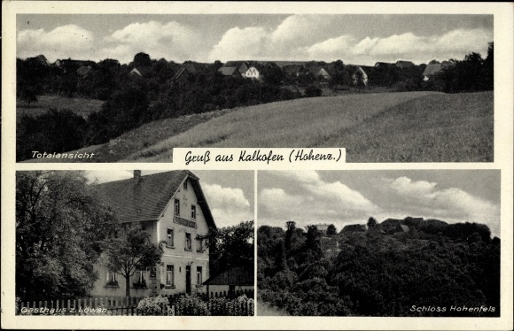 Piec wapienniczy KP Hohenfels w pobliżu Stockach Hohenzollern, Gasthaus zum Löwen, zamek Hohenfels