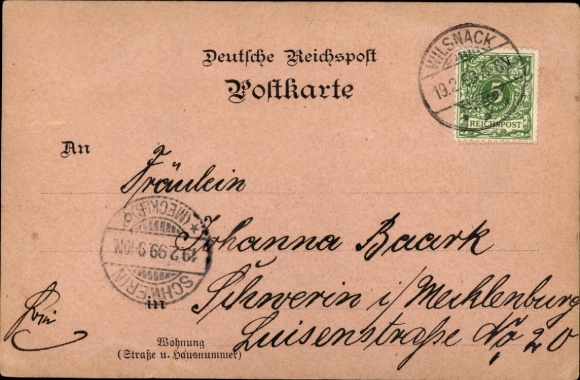 Postcard Bad Wilsnack in the Prignitz, market square, town hall