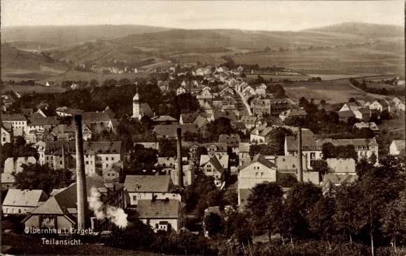 Ak Olbernhau im Erzgebirge Sachsen, Teilansicht der Stadt