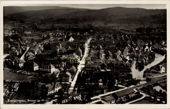 Postcard Kenzingen im Breisgau Baden, aerial photograph