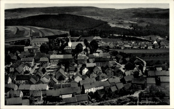 Ak Baumholder in Westrich, luchtfoto