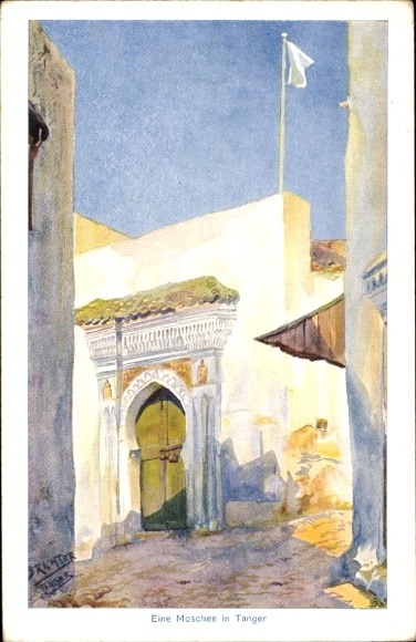 Artist Postcard Richter, Bruno, Tangier Morocco, Mosque